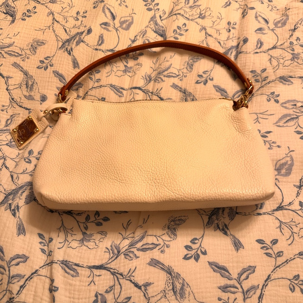 NWOT Valentina Brown and White Minimalist Shoulder Bag